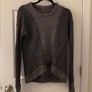 Lululemon sweater: black/white.merino wool.Size 6